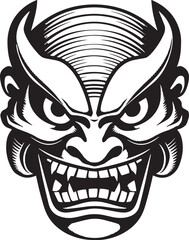 Japanese mask vector illustration, SVG