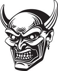 Japanese mask vector illustration, SVG