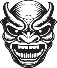 Japanese mask vector illustration, SVG