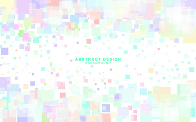 カラフルな四角形で組み合わせた抽象的なデジタルイメージ