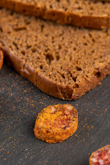 fresh dried pork sausage in turmeric