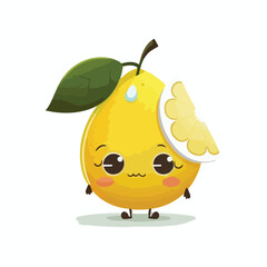 vector cute lemon cartoon style