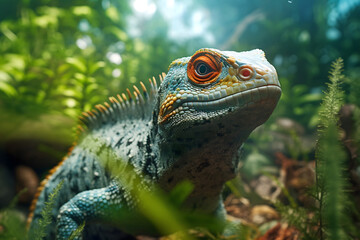 Fototapeta premium close up exotic animal in natural habitat