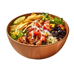burrito bowl isolated on transparent background