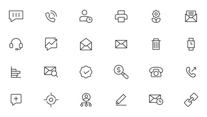 Vector business and finance editable stroke line icon set with money, bank, check, law, auction, exchance, payment, wallet, deposit, piggy, calculator, web and more isolated outline thin symbol