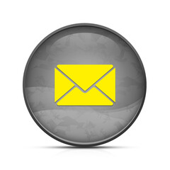 Inbox icon on classy splash black round button illustration