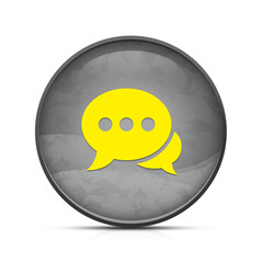 Message icon on classy splash black round button illustration