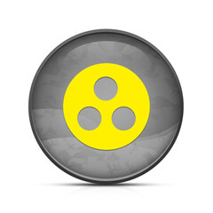 Group work icon on classy splash black round button illustration