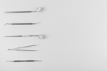 Dental metal equipment tools for teethcare and dental health