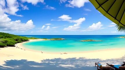 A beautiful beach panoramic view