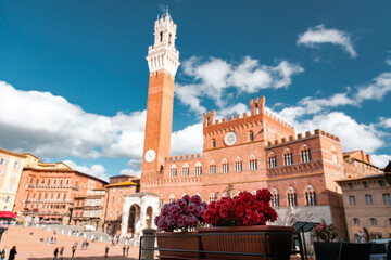  The Palazzo Pubblico, town hall is a palace in Siena, Italy