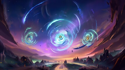Showcase celestial phenomena that dazzle. Depict breathtaking solar flares, swirling wormholes, mesmerizing auroras, and colossal cosmic storms