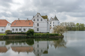 Naklejka na ściany i meble Glücksburg moated castle in Schleswig-Holstein, Germany