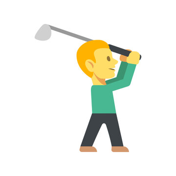 golf player drawing