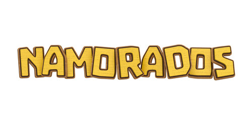 label namorados de sao joao festa junina in brazil 3d render