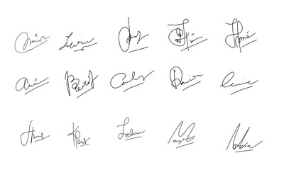 hand drawn signature 