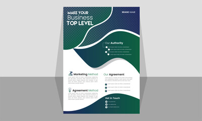 Corporate business flyer, modern digital marketing agency flyer template premium vector.