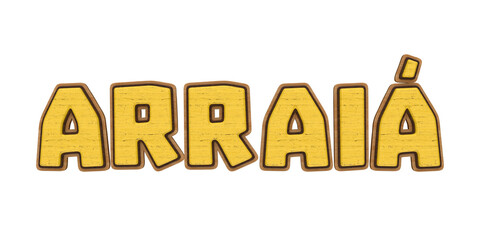 label arraia festa junina in brazil 3d render © Salino