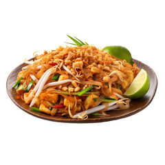 pad thai isolated on transparent background