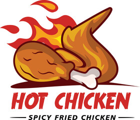 Chicken logo illustration with premium quality stock vector
