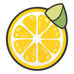 slice of lemon vector
