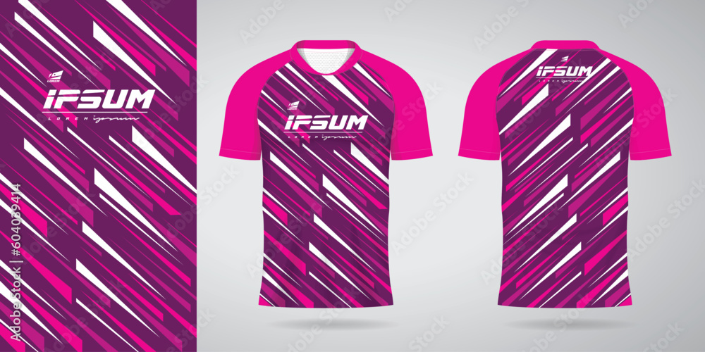 Canvas Prints pink purple jersey sport uniform shirt design template