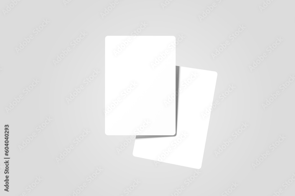 Wall mural floating tablet screen mockup for ui design project