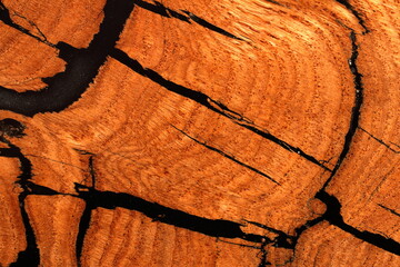 oak texture with black epoxy resin