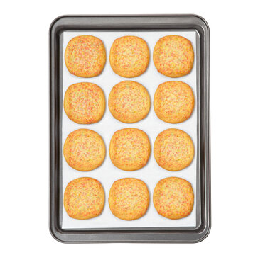 Baked Sugar Cookies on baking sheet