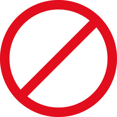 Ban symbol icon, transparent backgrounds