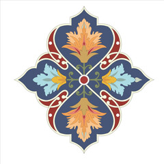 Fototapeta premium Arabic Floral Border. Traditional Islamic Design 
