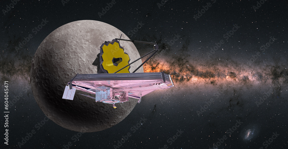 Aufkleber james webb space telescope in space 
