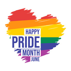 Fototapeta Pride month, lgbt pride, nyc pride, lgbt month, 
theme, template for background, banner, card, poster, 
wallpaper, stickers, t shirts, vector, printable. 
Pride month social media posts, campaigns, US obraz