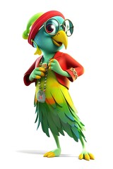 cute parrot animal babe lady