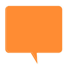 Orange Message Box Speech Bubble
