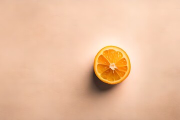 Top view of sliced ​​citrus fruits on pastel green background. Flat lay. Copy space.