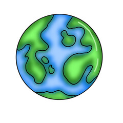 Obraz premium green earth globe