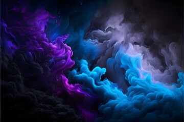 Fototapeta na wymiar beautiful epic blue purple and black texture background, created by Generative AI.