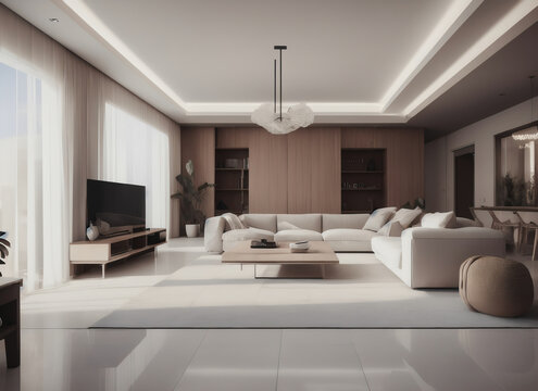 Modern house living room 