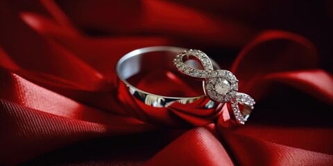 white gold engagement rings with diamonds, generative AI