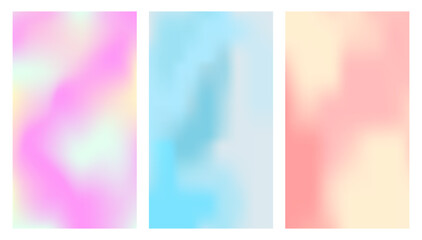 Set gradientY2K. Background Pastel colors. Vector