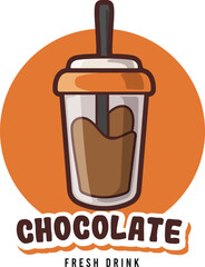Coffee mascot logo with premium quality stock vector