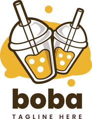 Coffee mascot logo with premium quality stock vector