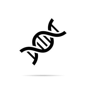 DNA helix icon vector. Genetic symbol concept