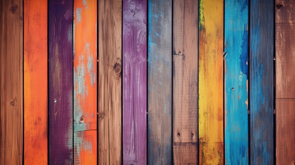 Rainbow wooden pattern background