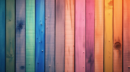 Rainbow wooden pattern background