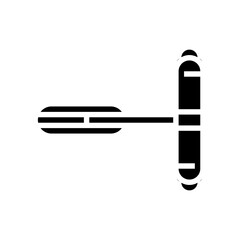 door closer hardware furniture fitting glyph icon vector. door closer hardware furniture fitting sign. isolated symbol illustration