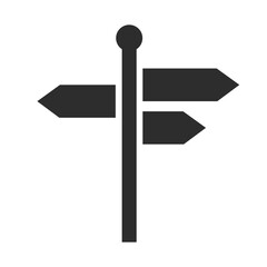 Signpost icon, signpost icon vector isolated on white background. - obrazy, fototapety, plakaty