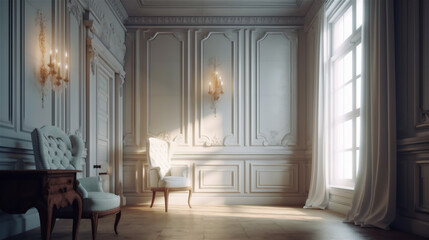 Fototapeta premium Closeup European style home rest area interior