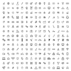 Naklejka na ściany i meble modern thin line icons. Outline isolated signs for mobile and web